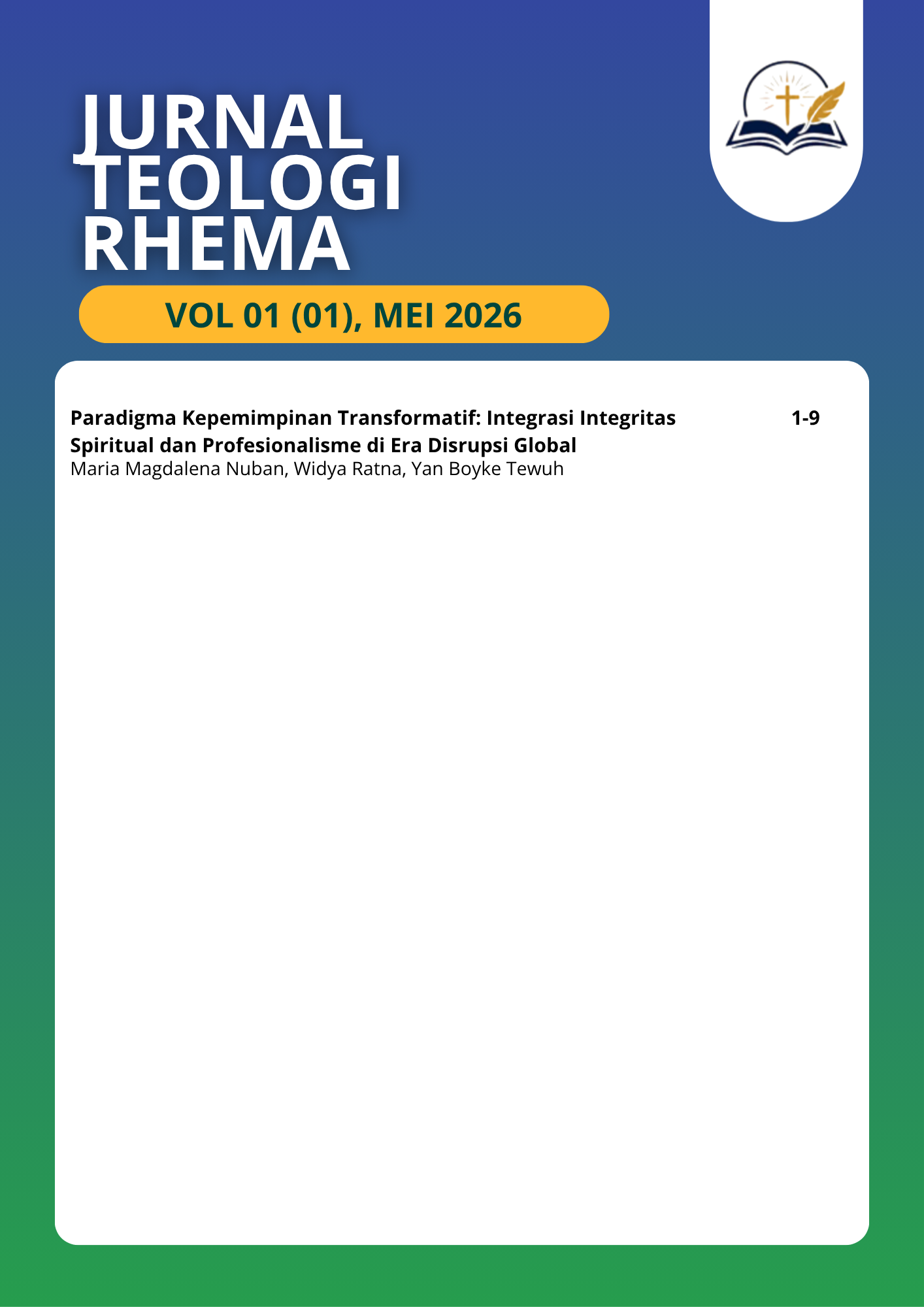 					Lihat Vol 1 No 1 (2026): Mei 2026
				